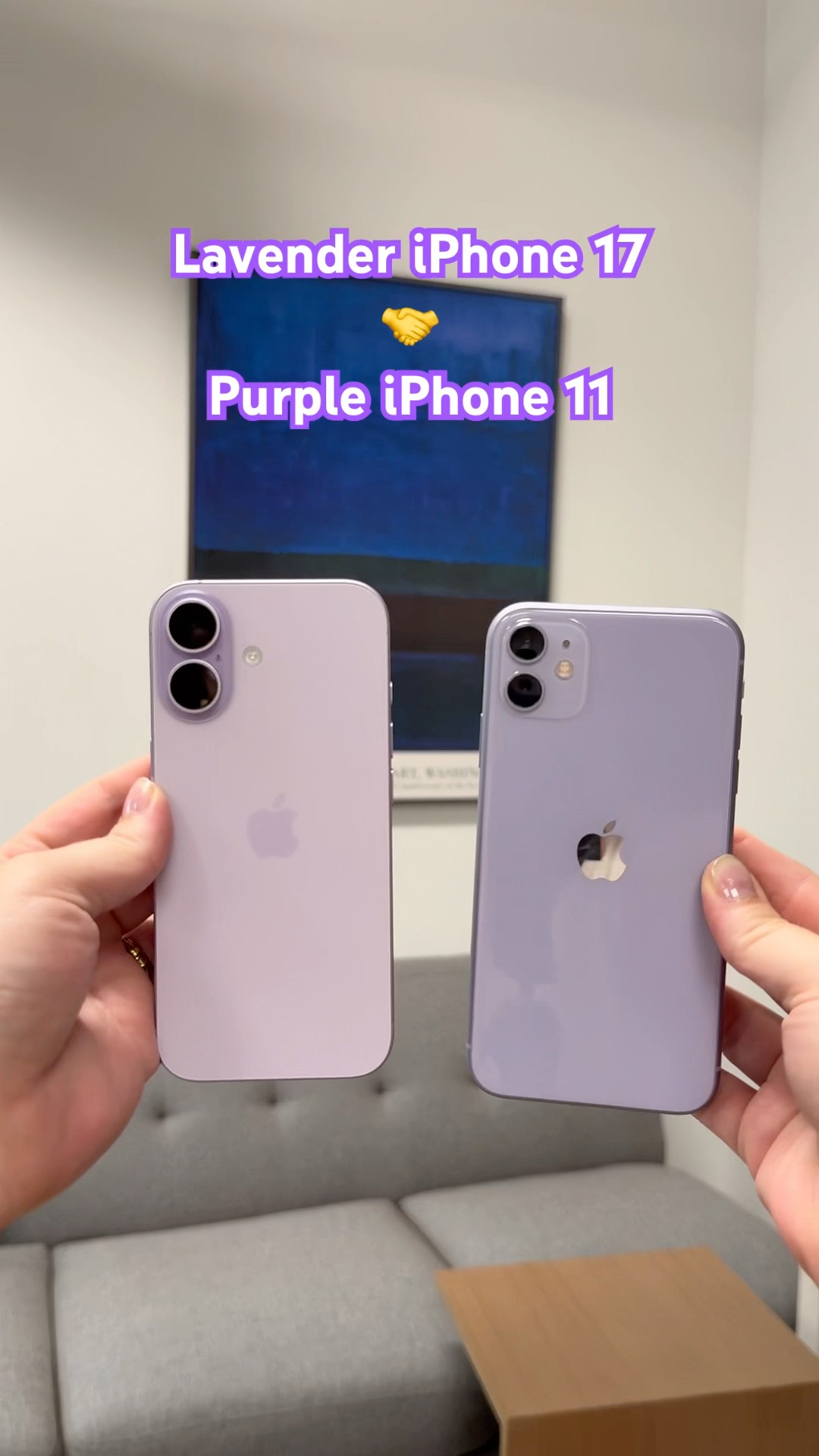 Side By Side: Lavender iPhone 17 🤝 Purple iPhone 11 - YouTube