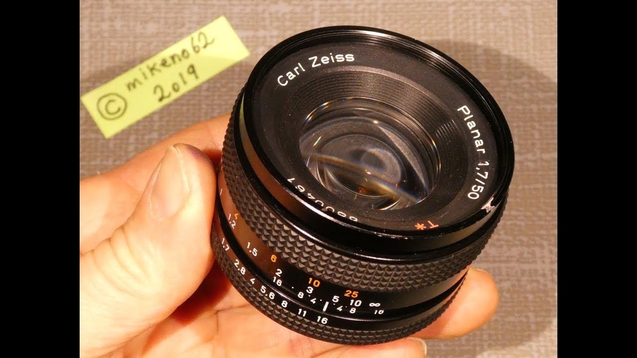 How to DE-click Carl Zeiss T* Planar 1.7 / 50 C / Y mount - YouTube