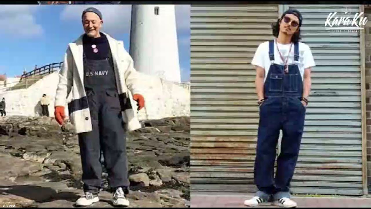 アメリカンレトロ海軍デッキオーバーオール デニム #menswear