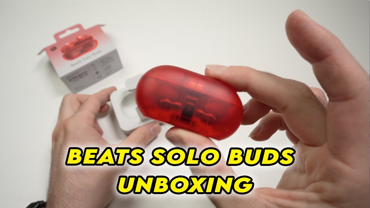 Unboxing the Beats Solo Buds (Transparent Red) - YouTube