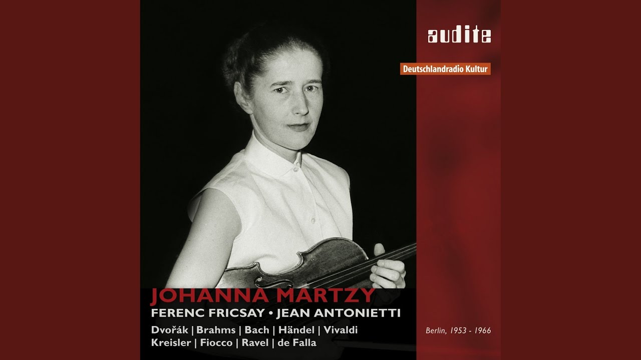 Johanna Martzy - Bach: Sonata No. 1 for Unaccompanied Violin in G