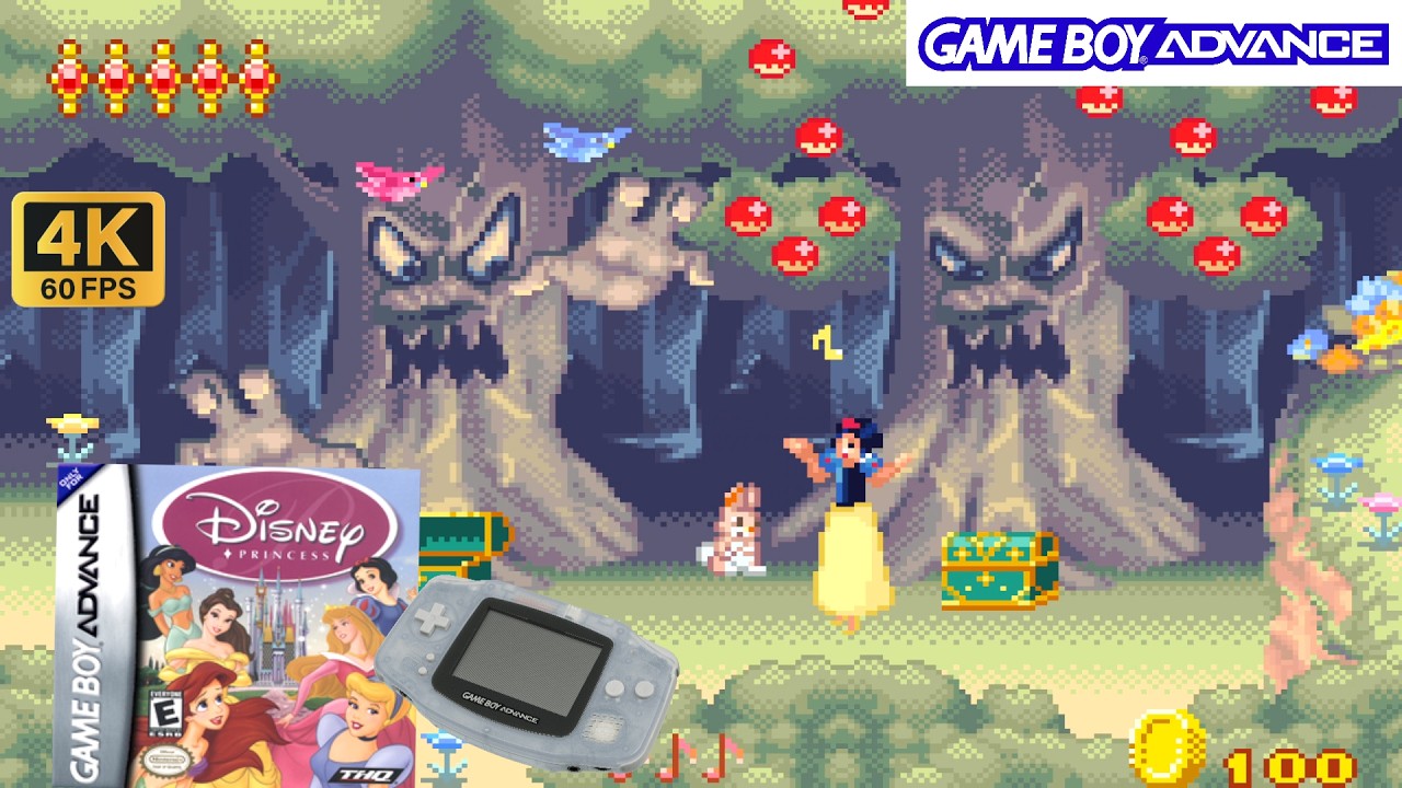 Disney Princess (2003) Nintendo GameBoy Advance Gameplay in HD～4K