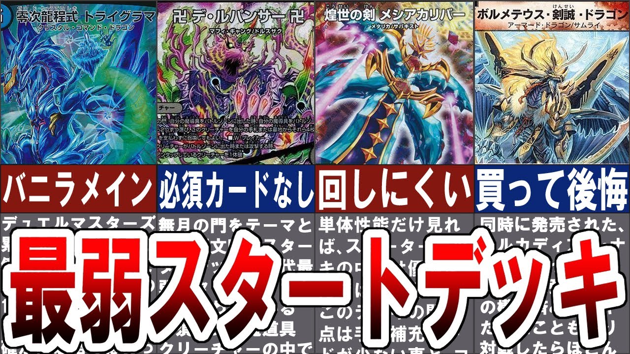買って後悔】小学生のトラウマ！歴代最弱スタートデッキ【デュエマ