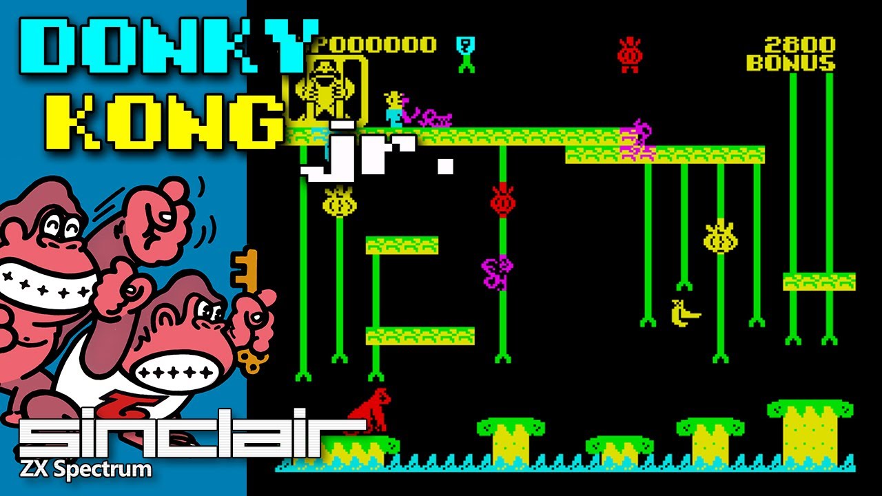 Donky Kong Jr (1984) - Quick Look - ZX Spectrum - YouTube