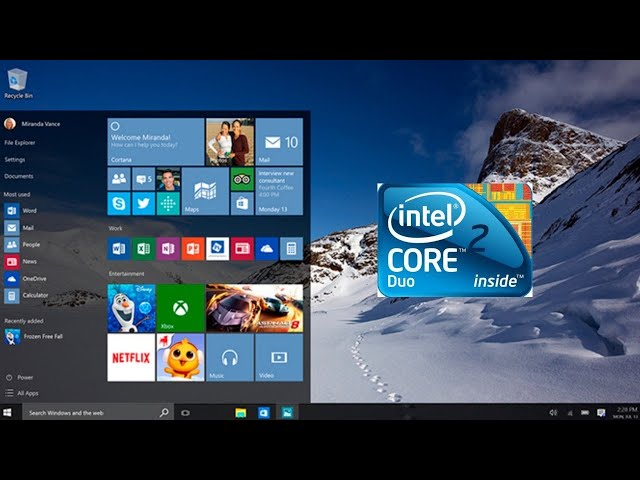 Windows 10 64 bit on intel core 2 duo with 2 gb ram !!!😳 - YouTube