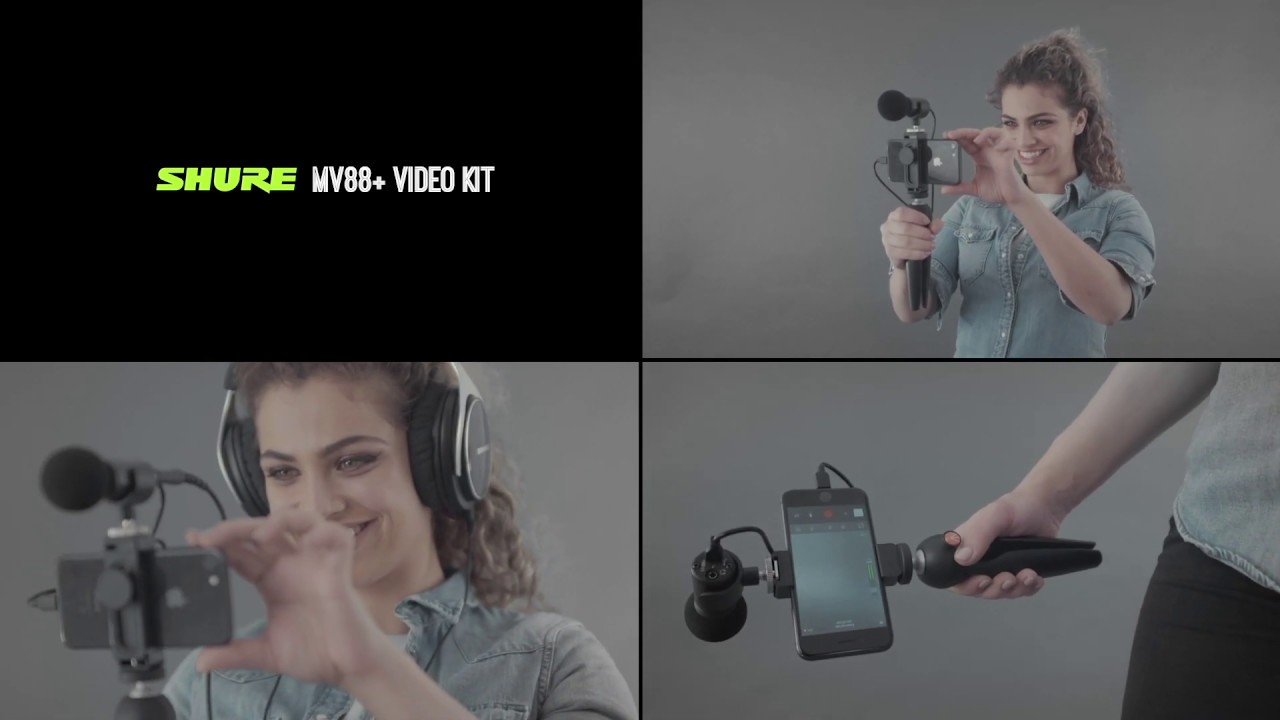Kit para Vídeo MV88+ - Microfone condensador estéreo - Shure Brasil