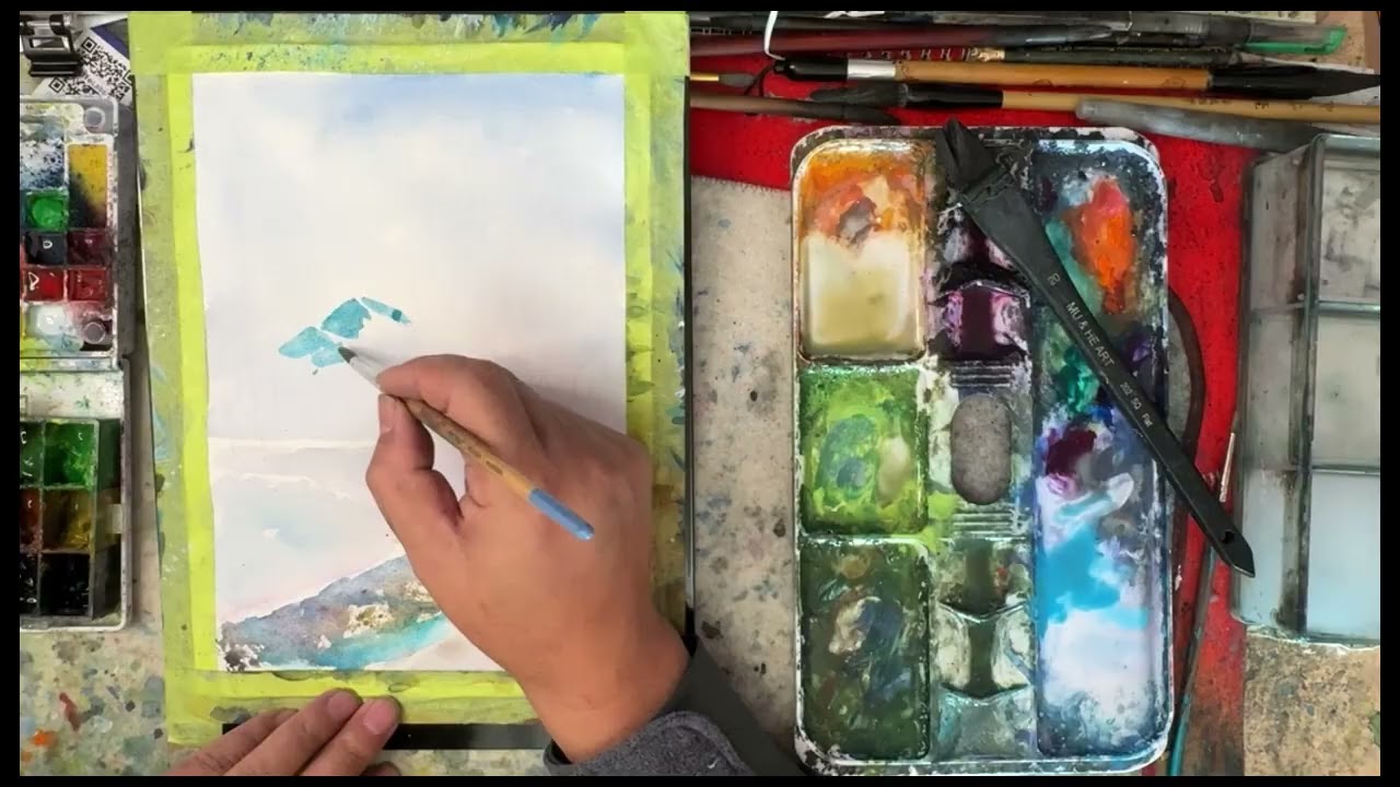 水彩风景画 Watercolor landscape 260321 - YouTube