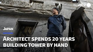 Japanese architect spends 20 years building ramshackle tower by