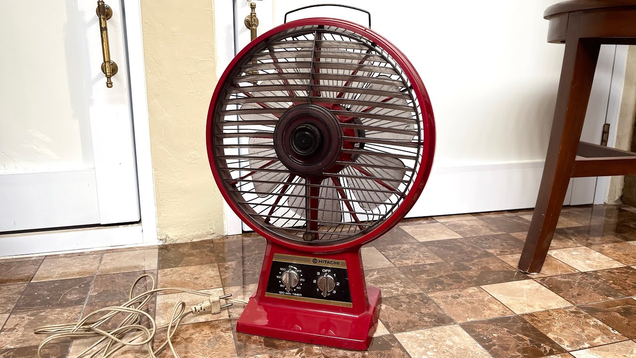 1986 Hitachi 10” Rotating Grille Desk Fan | Pre Restoration - YouTube