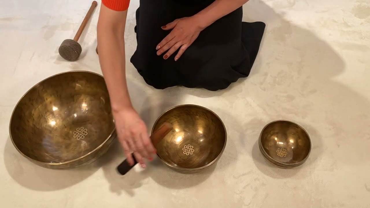 新・鍛造スペシャル・シンギングボウル3点セット（小・中・大）『夜空