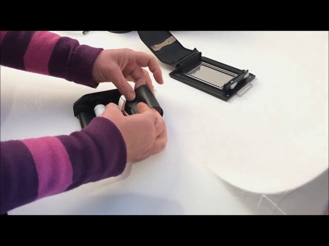 Super Rollex Rollfilm Back - how to insert the film - YouTube