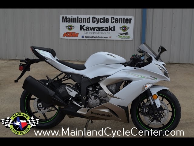 $11,699: 2017 Kawasaki ZX6R 636 Ninja Pearl Blizzard White