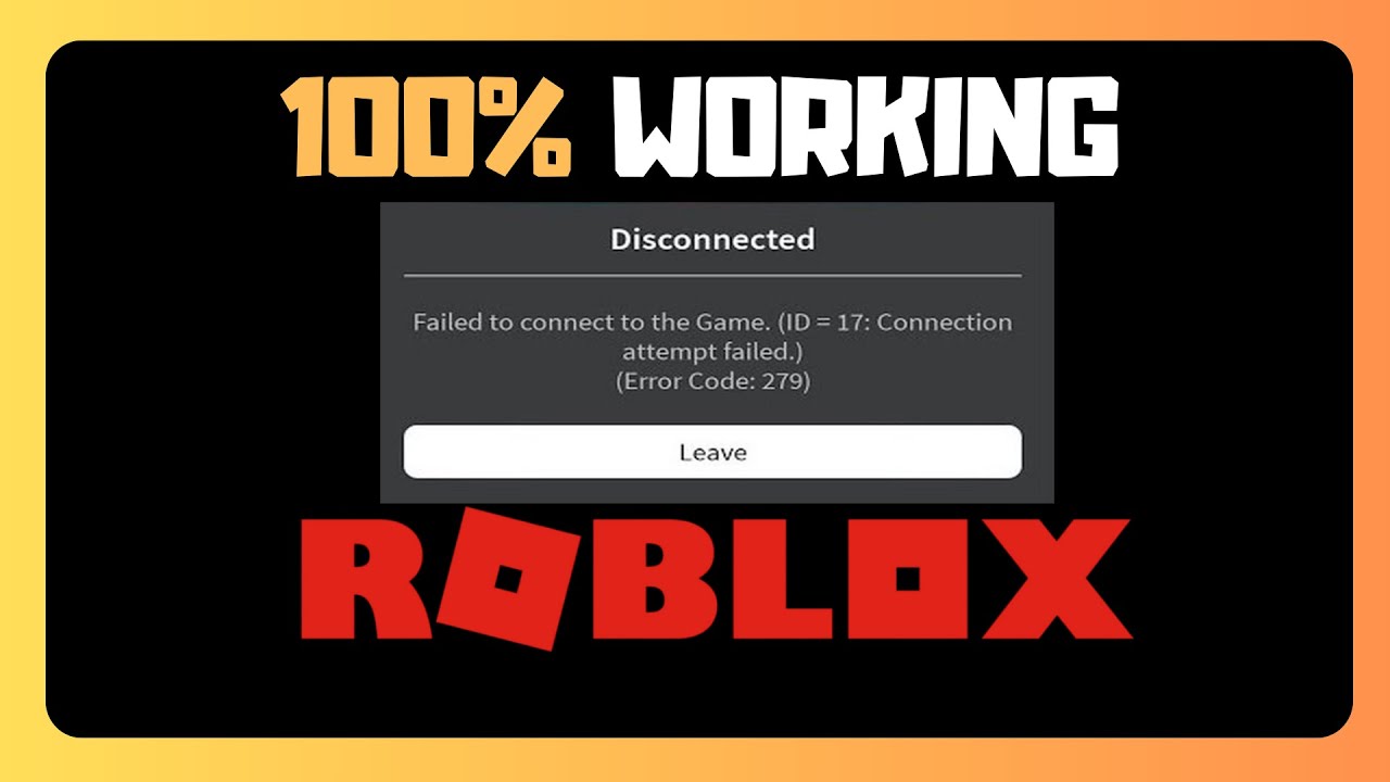 EASY FIX For Roblox Disconnected Failed To Connect To Game ID = 17