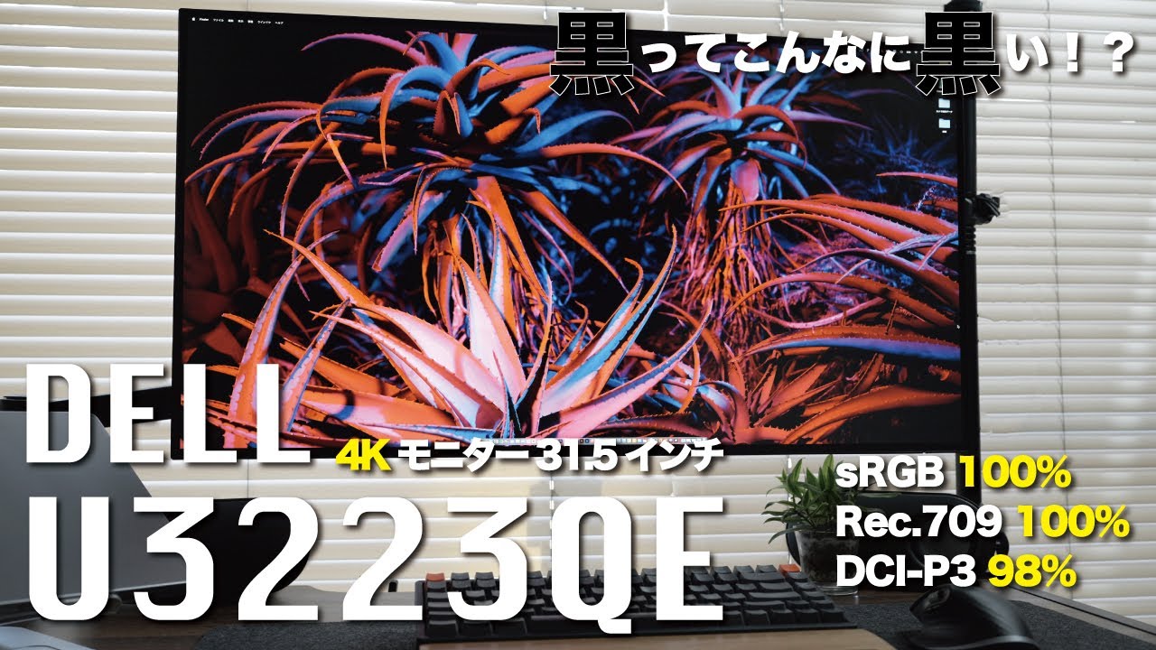 4Kモニター】【Dell U3223QE 31.5インチ】RGB,Rec709が100%！DCI-P3も