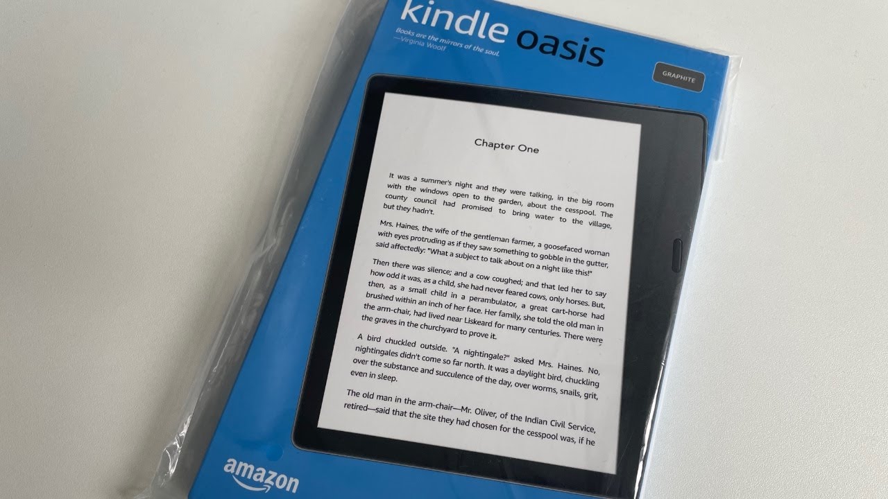 Kindle Oasis Graphite 8GB E-Reader (Unboxing) - YouTube