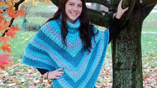 Left Hand: Crochet Turtle Neck Poncho | The Crochet Crowd - YouTube