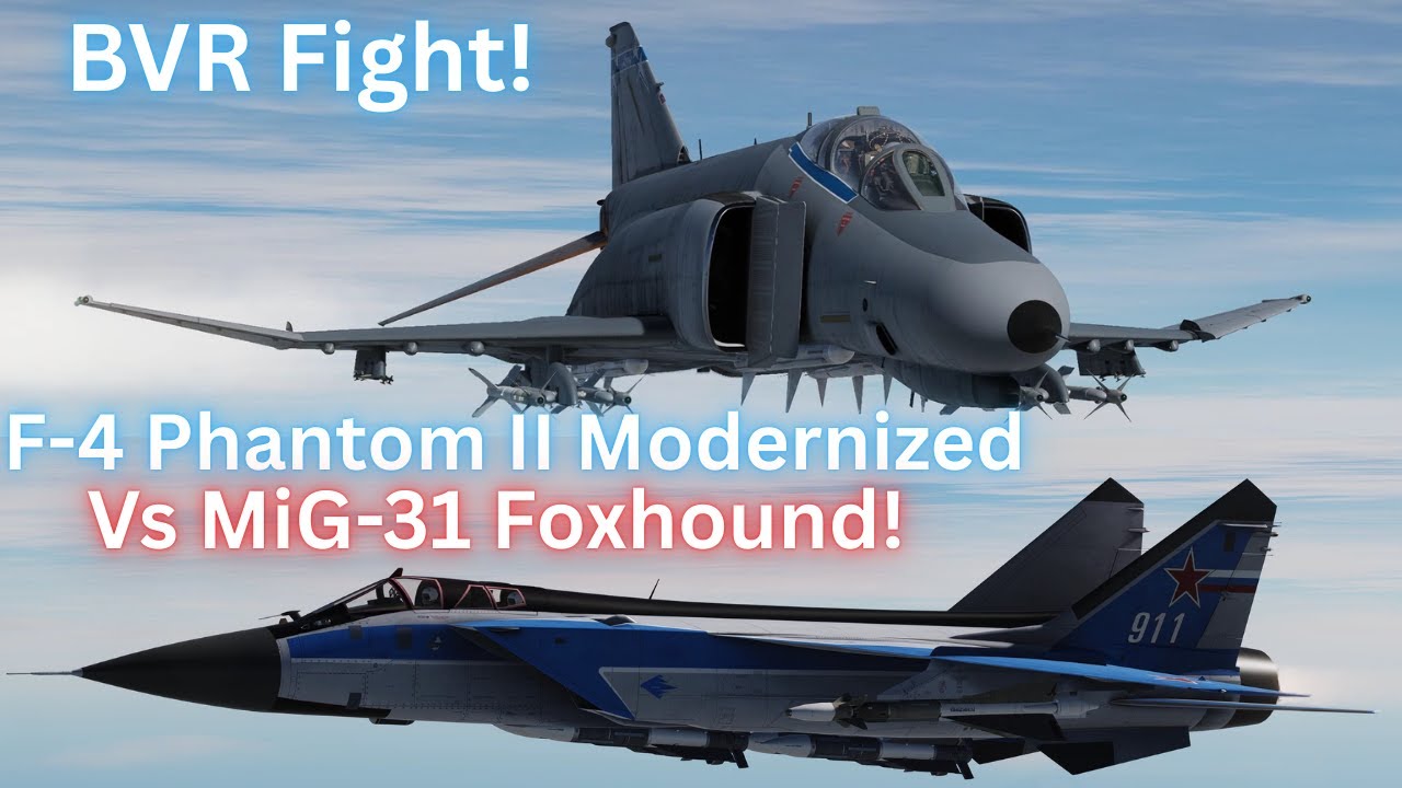 F-4 Phantom II Modernzied vs MiG-31 BVR Fight! DCS - YouTube
