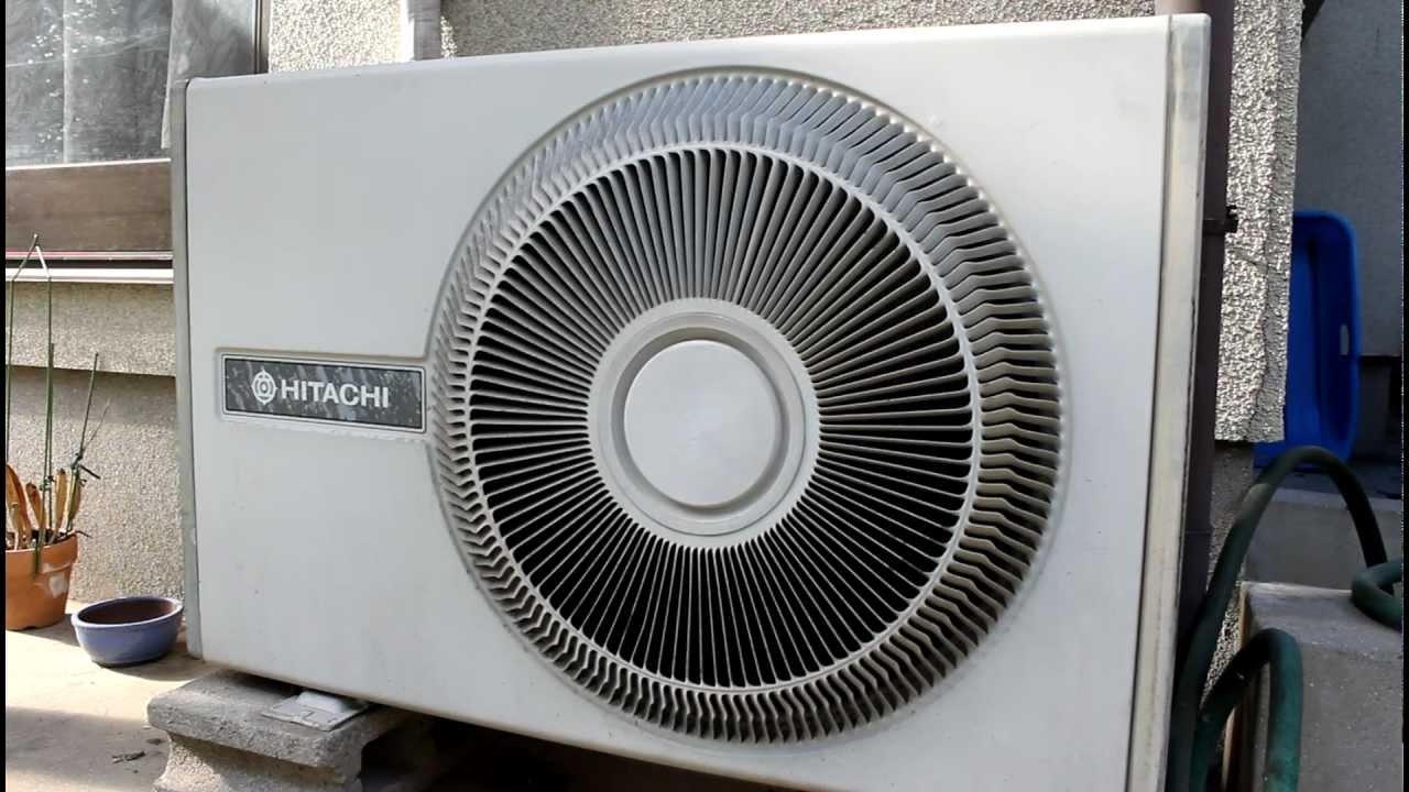 日立白くまくん 室外機(ノンインバーター) - YouTube