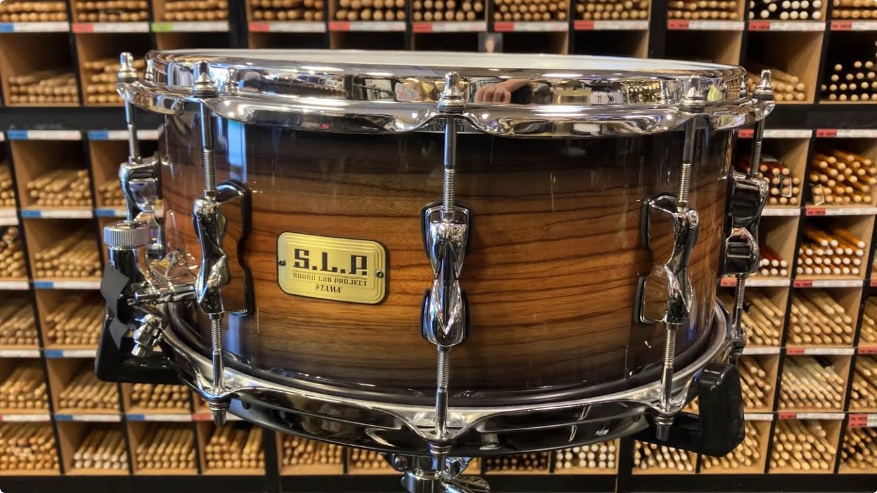 LIMITED] TAMA S.L.P. 14”×6.5” Bubinga & Maple w/ Zebrawood Outer