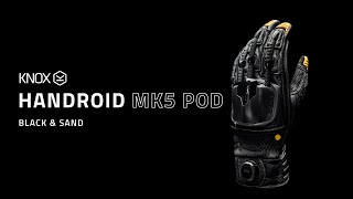 Handroid Pod Motorcycle Gloves MK5 – Black/Sand - Knox
