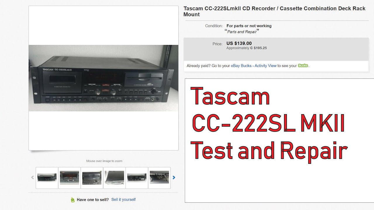 Tascam CC-222SL MKII Test and Repair (Part 1) - YouTube