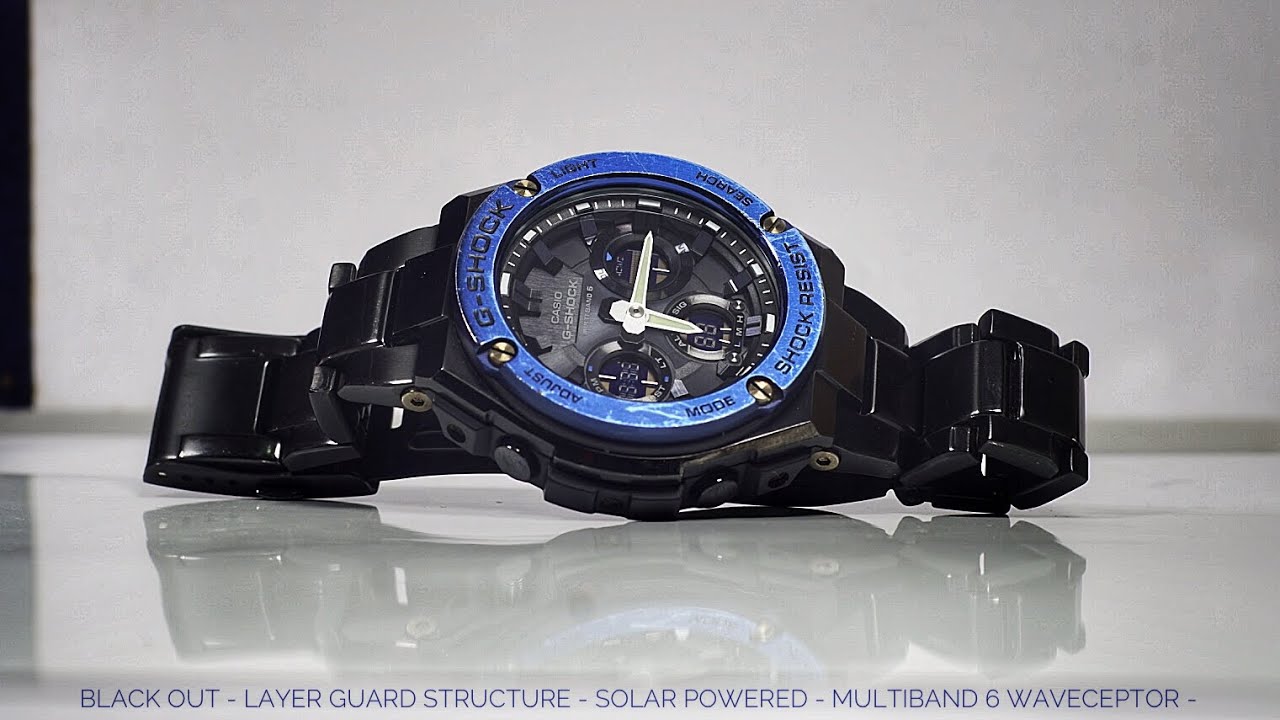 Black Out Blue IP TANK | GST-W110BD-1A2JF G-Steel G-Shock watch