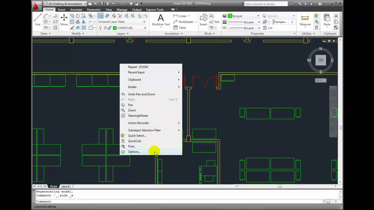 AutoCAD 2011 Tutorial - Adjusting Zoom Settings - viewres - YouTube