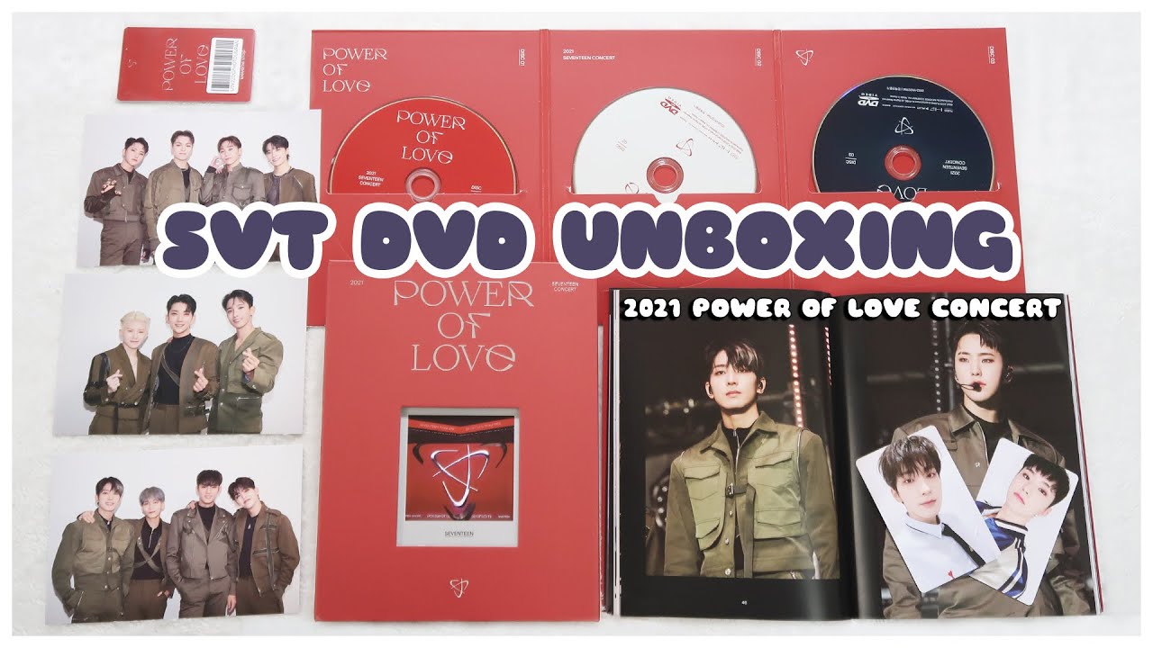 ✨ unboxing seventeen power of love 2021 concert dvd - weverse pob