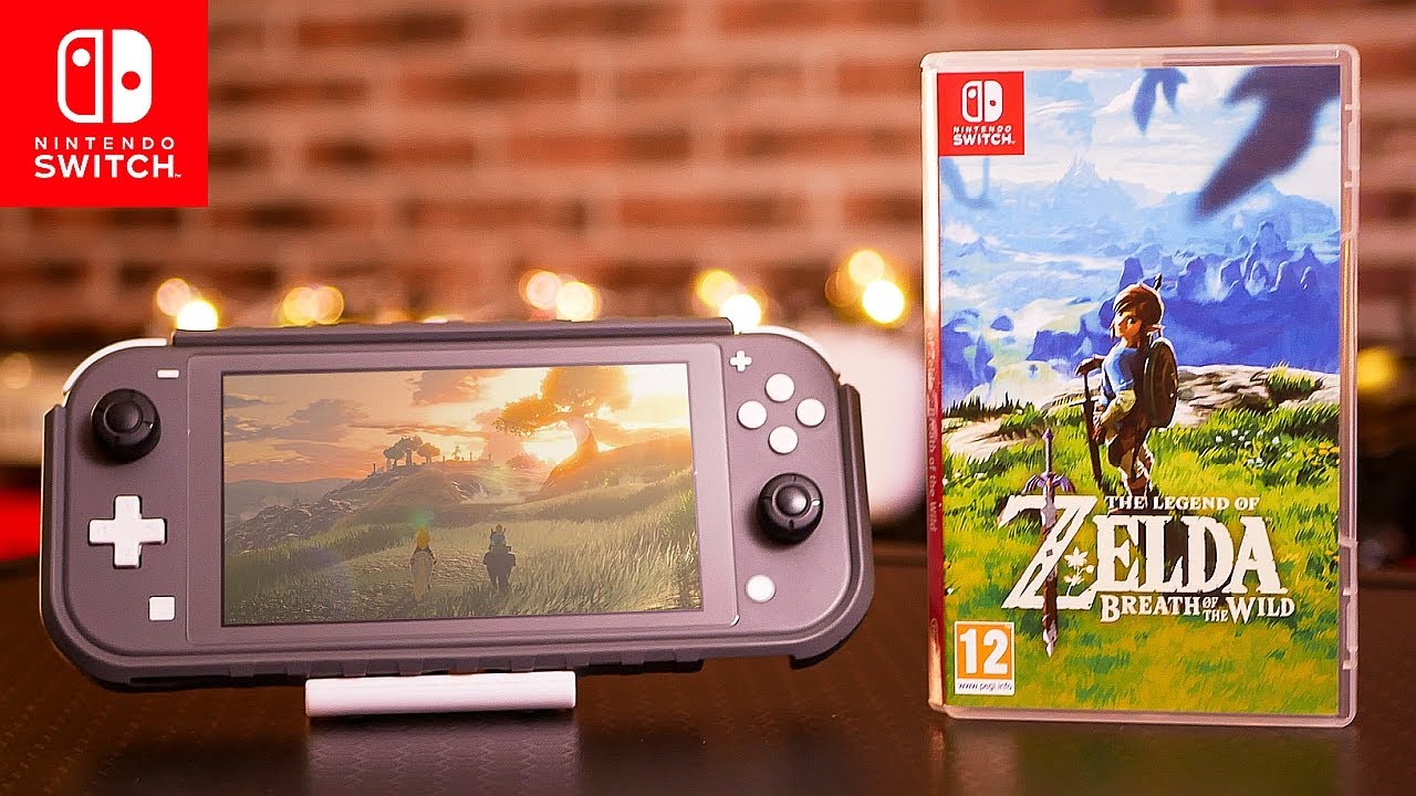Zelda Breath of the Wild Nintendo Switch LITE Unboxing, First