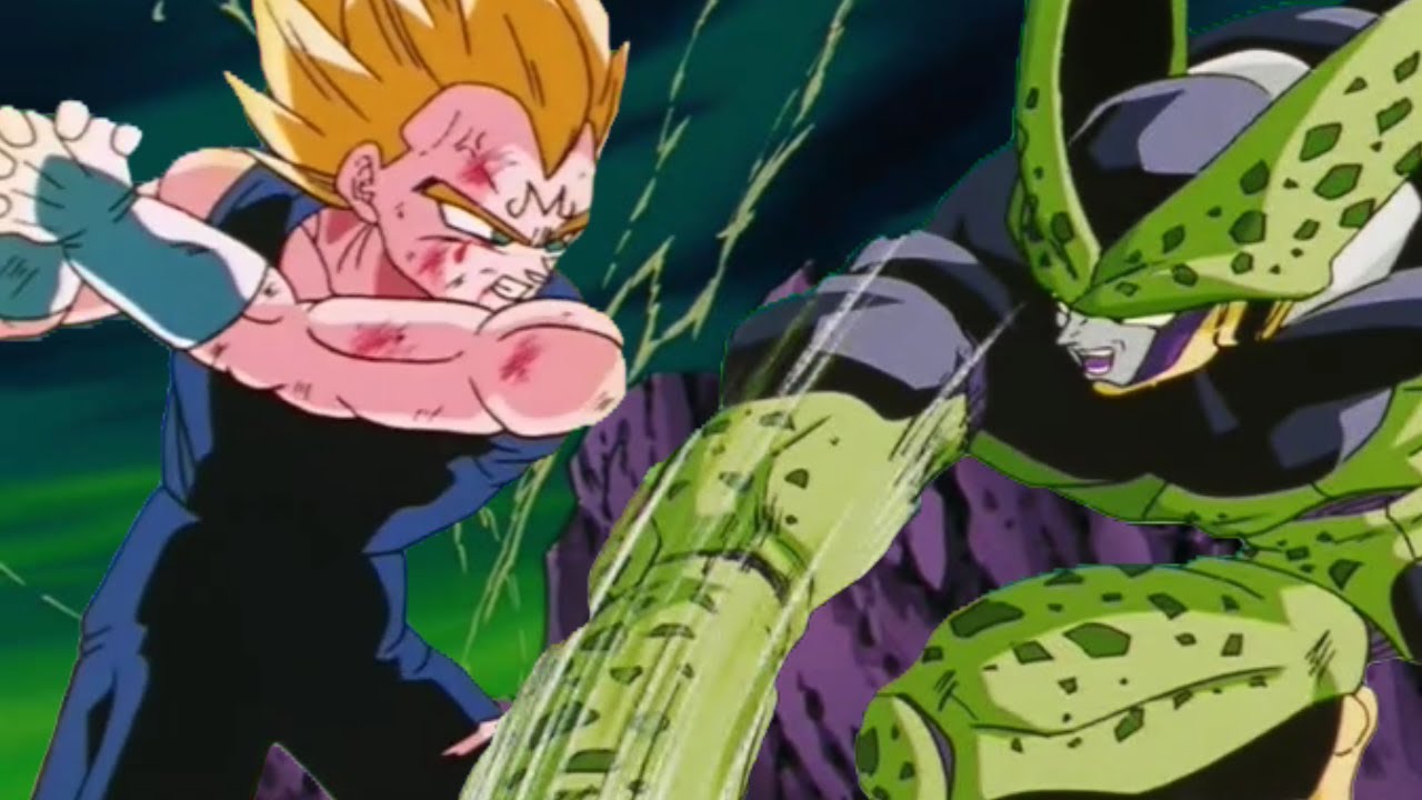 魔人ベジータVS超完全体セル - YouTube