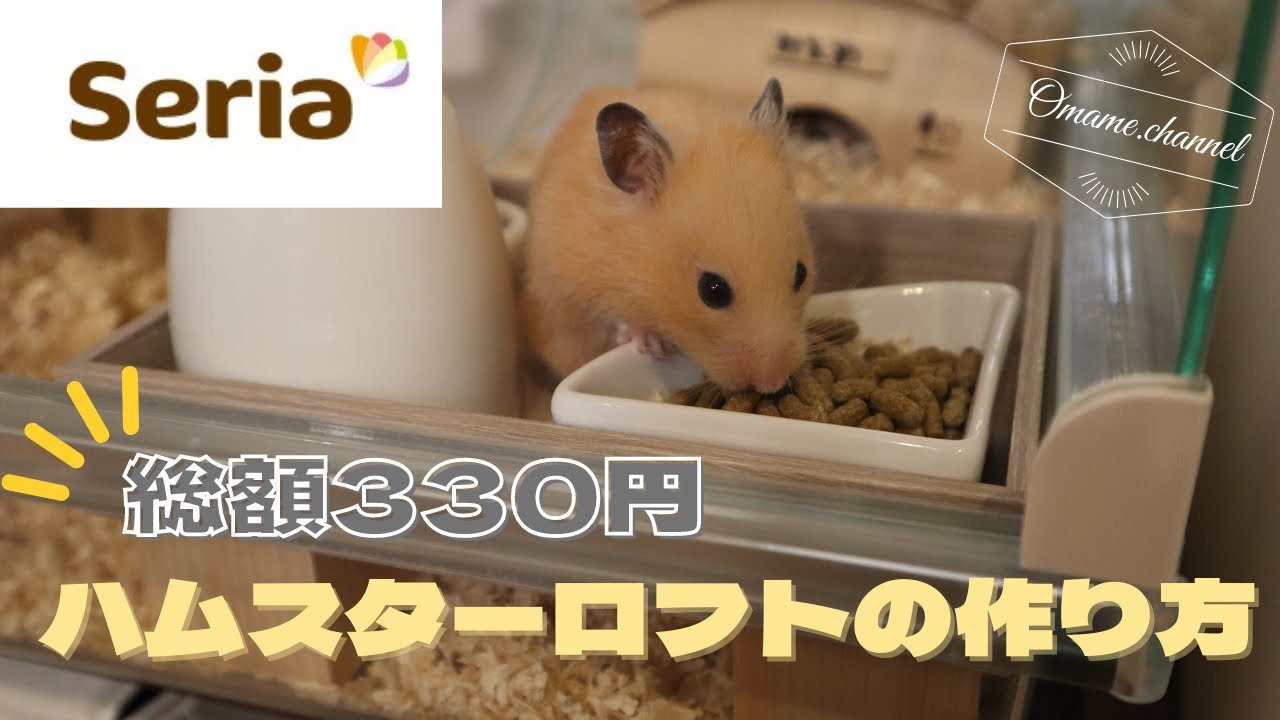 総額330円‼︎】2022年版セリア商品だけで簡単に作れるハムスターロフト