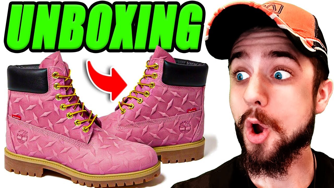 Supreme x Timberland Diamond Plate Boot Unboxing Review - YouTube