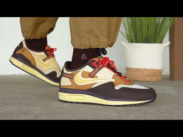TRAVIS SCOTT Nike Air Max 1 Baroque Brown REVIEW & GIVEAWAY - YouTube