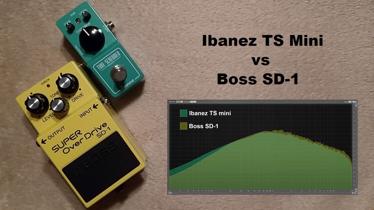 Ibanez TS mini vs Boss SD-1 Tone Control Comparison - YouTube