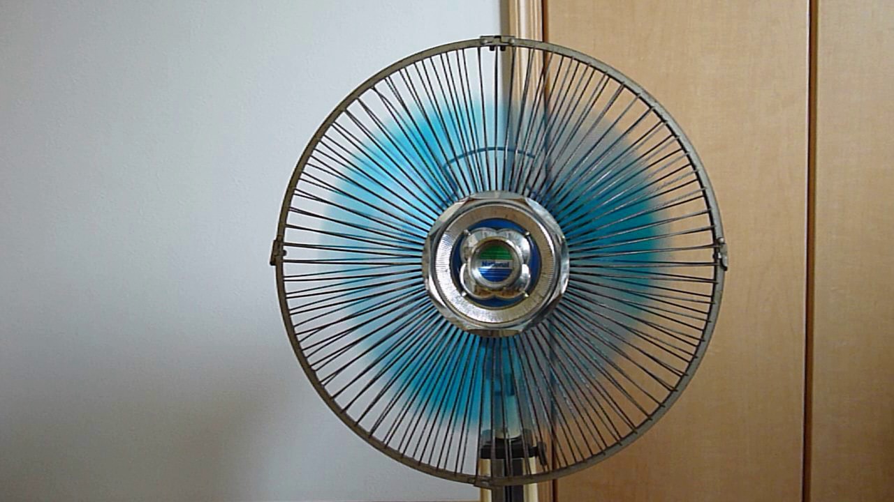 ナショナル扇風機 松風 F-30H1L 青色 - YouTube