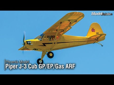 Phoenix Model Piper J-3 Cub GP/EP/Gas ARF - Model Aviation - YouTube