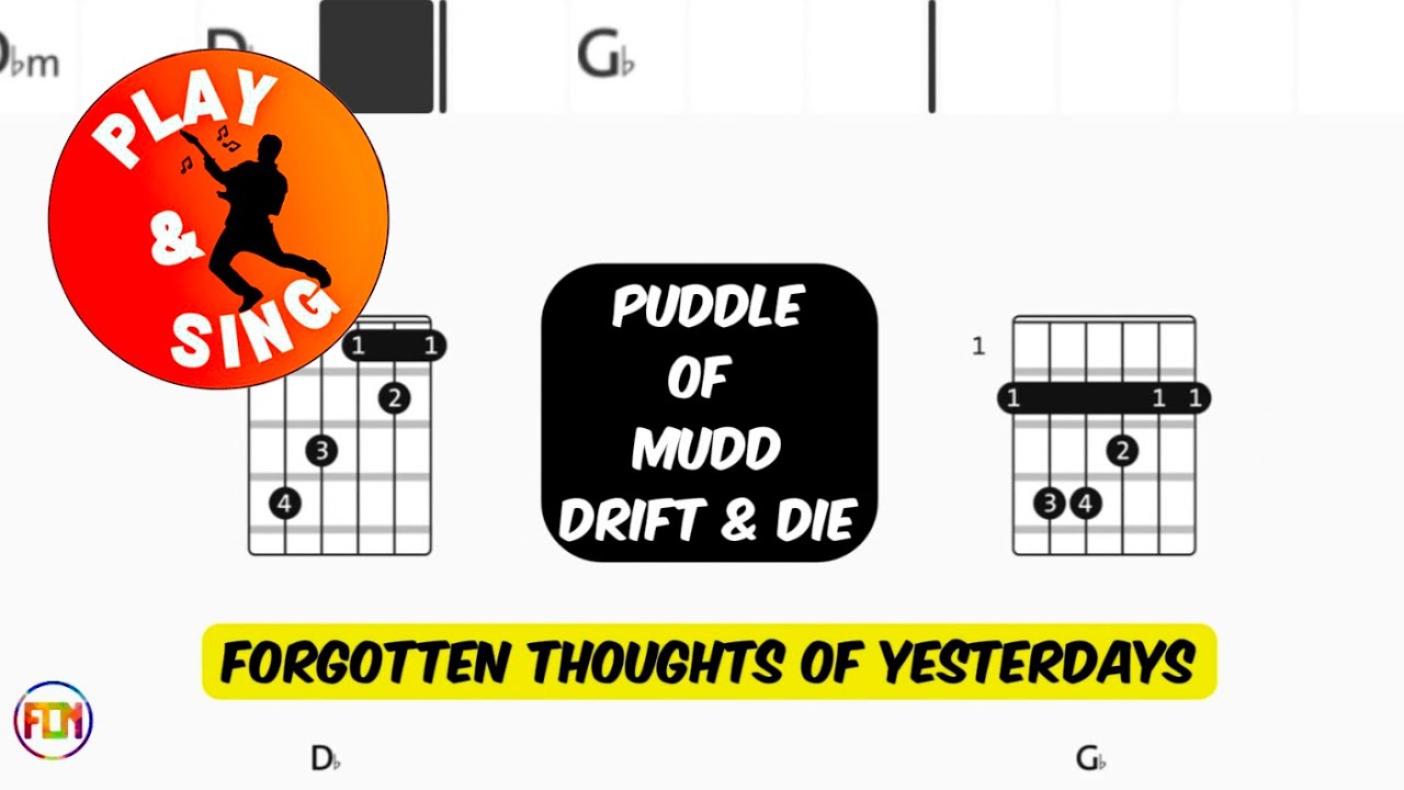 PUDDLE OF MUDD - Drift & Die | Scrolling Guitar Chords & Lyrics