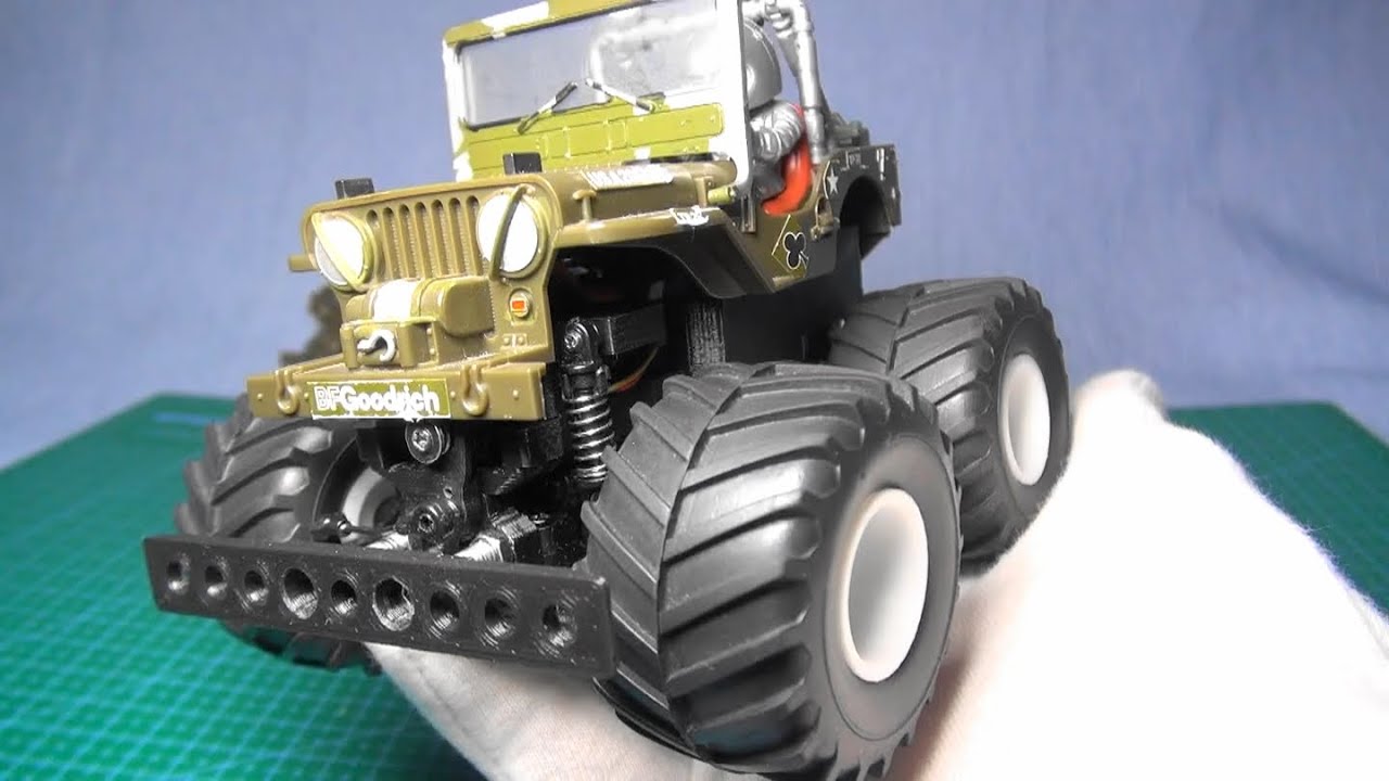 1/32 コミカルミニ四駆 ワイルド・ウイリスJr. 改良 ラジコンRC 1:32