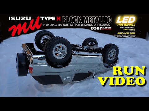 TAMIYA CC01 ISUZU MU Type X Black Metallic Run Video - YouTube