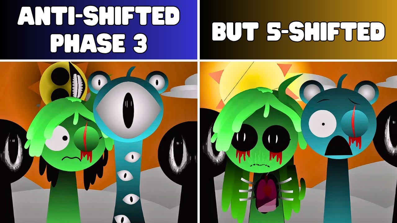 Incredibox Sprunki Anti-Shifted Phase 3 – Original VS 5-Shifted