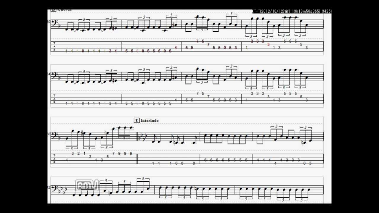 椎名林檎 罪と罰 ベースTAB譜 - YouTube