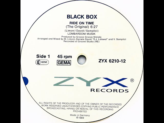 Black Box • Ride On Time (The Original) (1989) - YouTube