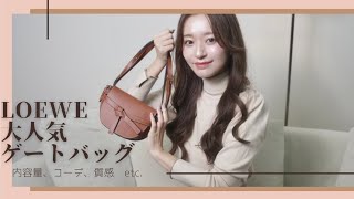 What's in my bag] LOEWE Gate Bag Review ♡ Texture, Capacity, and
