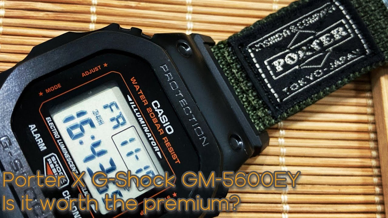 Porter X G-Shock GM-5600EY-1DR - is it worth the premium? - YouTube