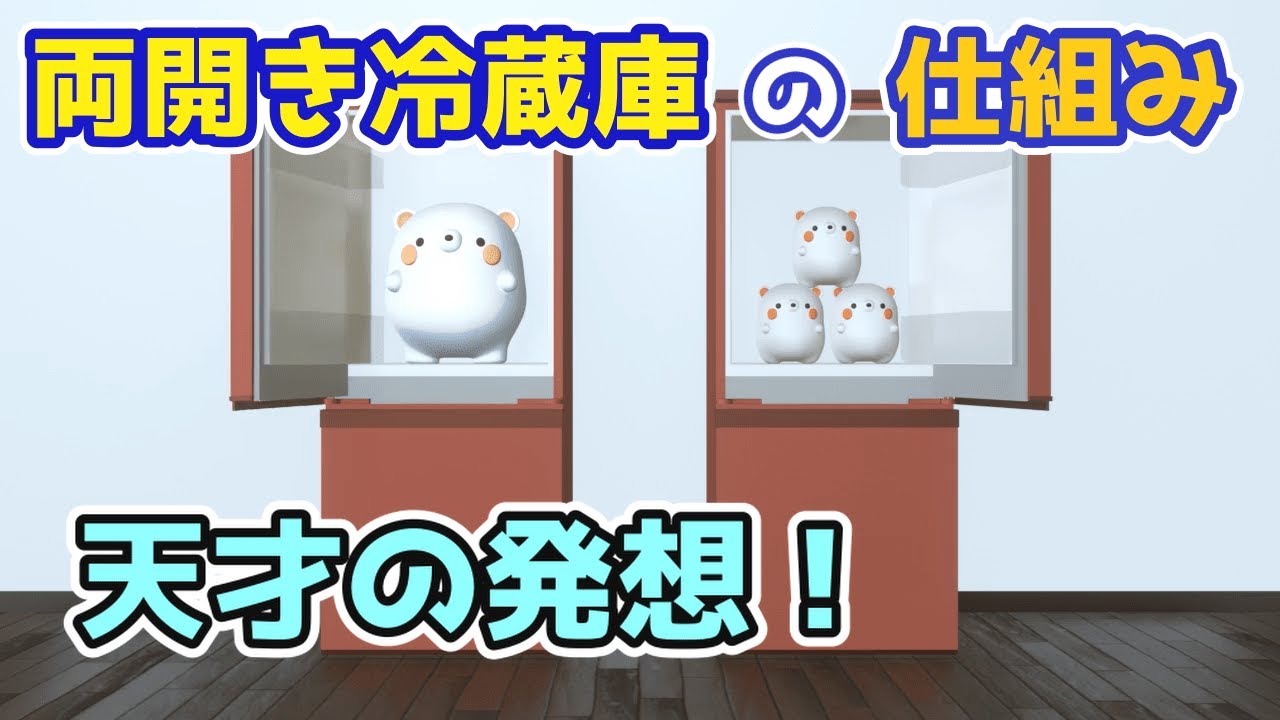 両開き冷蔵庫の仕組み【どっちもドア】SHARP（シャープ）SJ-シリーズ
