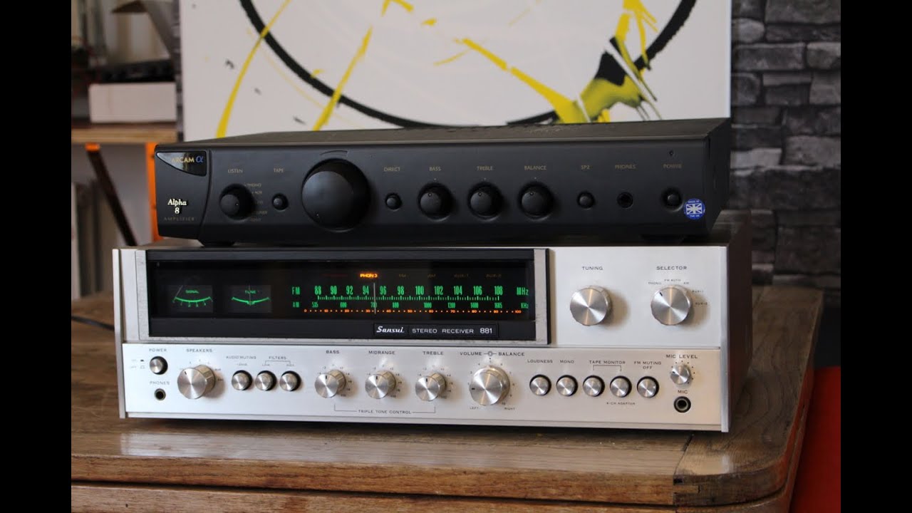 1975 Sansui 881 versus 1995 Arcam alpha 8 - YouTube