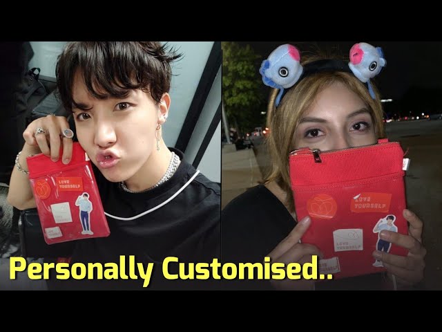 J-Hope gifts this ARMY his mini bag at Love Yourself Concert in