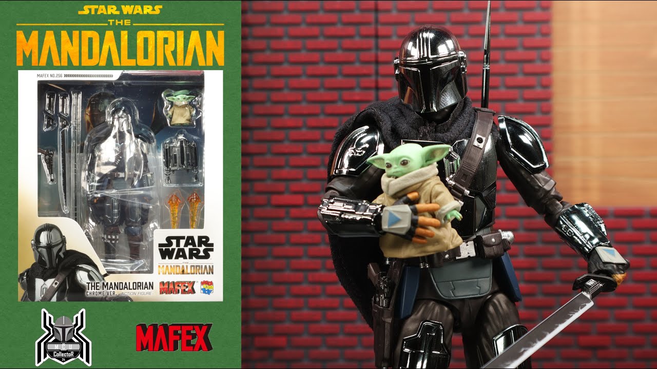 Mafex 256 Star Wars THE MANDALORIAN & GROGU Chrome Version