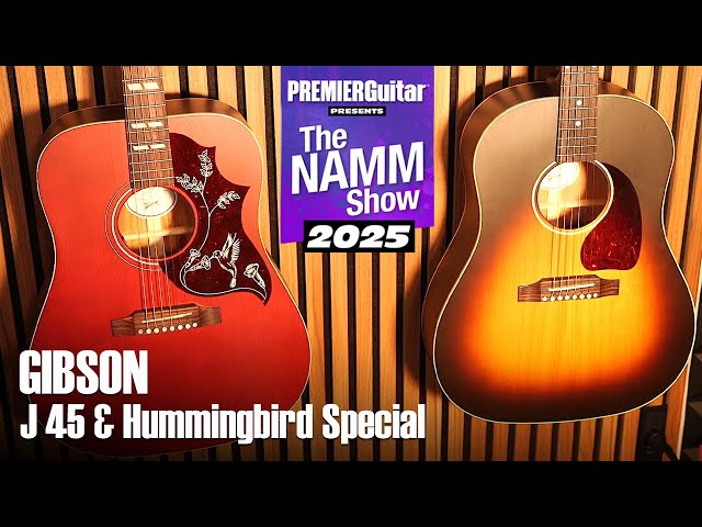 Gibson J-45 & Hummingbird Special Acoustic Guitar Demos | NAMM