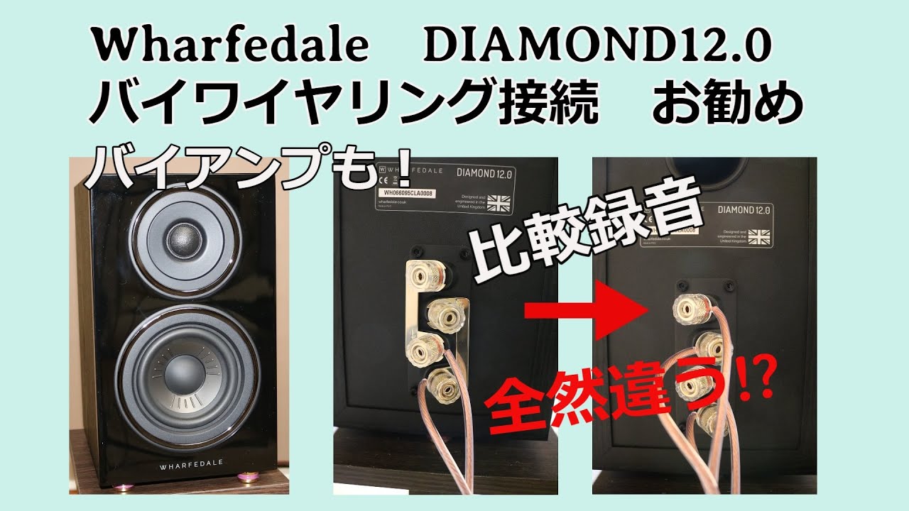 Wharfedale DIAMOND12.0 バイワイヤリング・バイアンプ試聴【空気録音